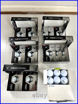 NEW in Box Callaway Hex Chrome + White Golf Balls 5 Dozen / 60 NIB