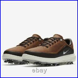 NIKE Golf Air Zoom Precision Shoes British Brown Tan-Metallic Mens 9 NEW IN BOX