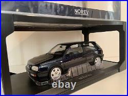 New In Box 118 Scale Diecast Model Car NOREV MK3 Volkswagen Golf VR6 Blue