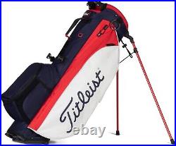 New In Box 2023 Titleist Players 4 Plus Golf Stand Bag Navy Red White USA Flag