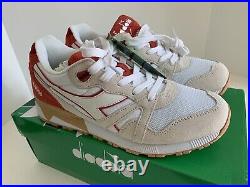 New In Box Diadora N9000 III Shoes Size 8.5 White/Red Cream Beige 171853-C1734