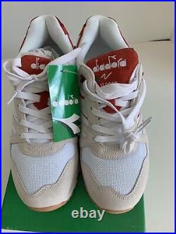 New In Box Diadora N9000 III Shoes Size 8.5 White/Red Cream Beige 171853-C1734