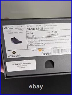 New In Box Men's Ecco Golf S-three Shoes, Color Black, Size 12-12.5