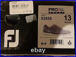 New In Box Men's Footjoy Pro Sl Golf Shoes, Size 13 M (53855)