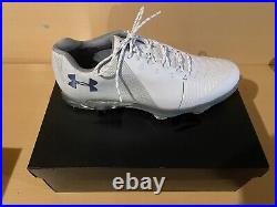 New In Box Men's Under Armour Spieth 2 Shoes, White/gray, 12 (3000165-105)