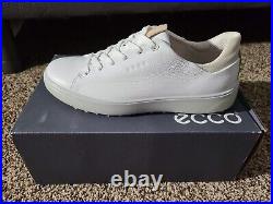 New In Box Women's Ecco Golf Tray Shoes, White, Size 8-8.5, Style 108303
