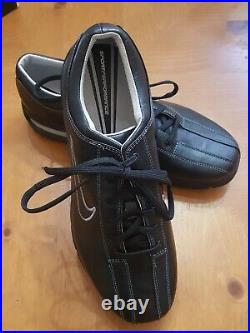 New Nike Sport Performance Black Leather Mens golf shoes sz 10.5 no box