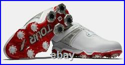 New in Box FootJoy Tour X BOA shoes size 12M White / Grey / Red