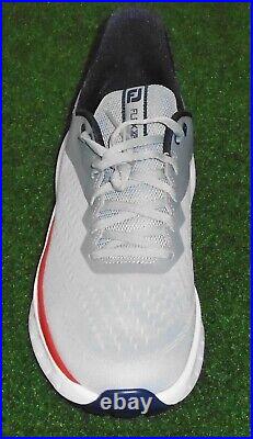 New in Box Footjoy Flex XP Golf Shoes, Grey / Blue, 9.5 Medium, 56284