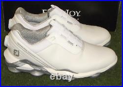 New in Box Footjoy Tour Alpha BOA Golf Shoes, White / Grey, 9.5 Medium, 55544