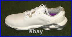 New in Box Footjoy Tour Alpha Golf Shoes, White / Silver, 9.5 Medium, 55543