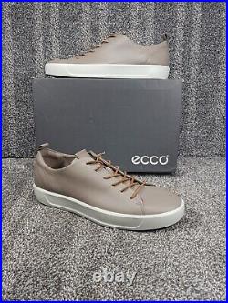 New with Box Ecco Soft 8 US 12 / EU 46 Leather Moon Rock Sneakers Biom Nubuck Golf
