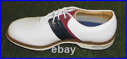New with Box Footjoy Dryjoys Premiere Packard Men's Golf Shoes, White, 8 Med 53909