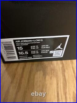 Nike Air Jordan 1 Low Golf Wolf Grey Black DD9315-002 Men's Size 15 New In Box