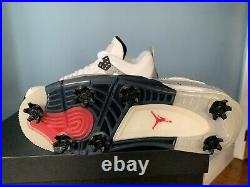 Nike Air Jordan 4 IV White Cement Golf Shoes CU9981-100 Size 11.5 New In Box
