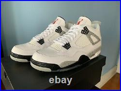 Nike Air Jordan 4 IV White Cement Golf Shoes CU9981-100 Size 13 New In Box