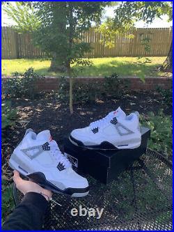 Nike Air Jordan 4 IV White Cement Golf Shoes CU9981-100 Size 9 New In Box