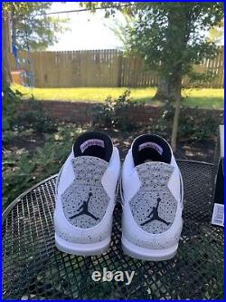 Nike Air Jordan 4 IV White Cement Golf Shoes CU9981-100 Size 9 New In Box