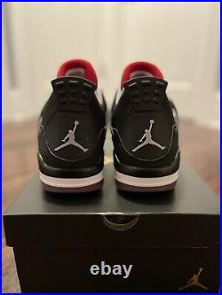 Nike Air Jordan 4 Retro Golf Bred Black/Red Men's Size 11 Brand New with Box