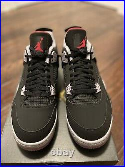 Nike Air Jordan 4 Retro Golf Bred Black/Red Men's Size 11 Brand New with Box