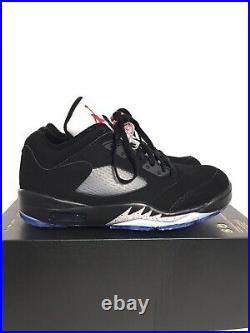 Nike Air Jordan 5 Low Golf Shoes Fire Red Metallic CU4523-003 No Box Top Size 10