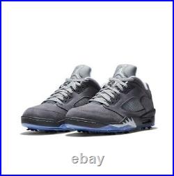Nike Air Jordan 5 Low Golf Wolf Gray Suede 2020 Size 10 New With No Box Lid Nike Air Jordan 5 Low Golf Wolf Gray Suede 2020 Size 10 New With No Box Lid