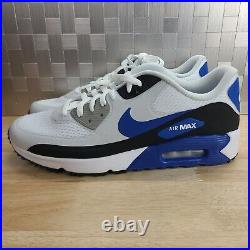 Nike Air Max 90 G TB Golf Mens 12.5 Spikeless White Blue DX5999-141 No Box Lid Nike Air Max 90 G TB Golf Mens 12.5 Spikeless White Blue DX5999-141 No Box Lid