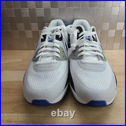 Nike Air Max 90 G TB Golf Mens 12.5 Spikeless White Blue DX5999-141 No Box Lid Nike Air Max 90 G TB Golf Mens 12.5 Spikeless White Blue DX5999-141 No Box Lid