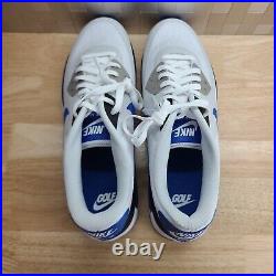 Nike Air Max 90 G TB Golf Mens 12.5 Spikeless White Blue DX5999-141 No Box Lid Nike Air Max 90 G TB Golf Mens 12.5 Spikeless White Blue DX5999-141 No Box Lid