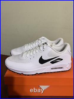 Nike Air Max 90 G White Black Golf Shoes CU9978-101 Mens 10.5 New in Box