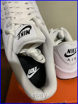 Nike Air Max 90 G White Black Golf Shoes CU9978-101 Mens 10.5 New in Box