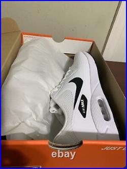 Nike Air Max 90 G White Black Golf Shoes CU9978-101 Mens 10.5 New in Box