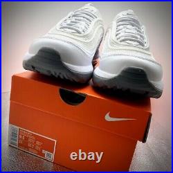 Nike Air Max 97 G Golf Shoes White/Grey CI7538-100 Men's Size 9.5 New In Box