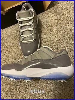Nike Jordan 11 Cool Grey Golf Shoes NEW in Box size 7.5