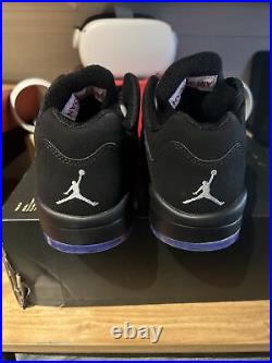 Nike Jordan V Low Golf Shoes Black Metallic CU4523-003 Sz 9 Damaged Box No Lid