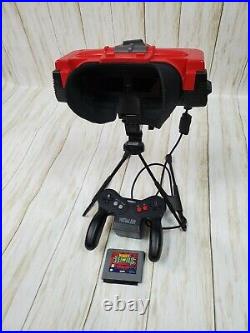 Nintendo Virtual Boy Red & Black Console W Box, Manuals, Mario Tennis, and Golf
