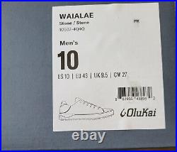 OluKai Men's Waialae Leather Golf Shoes, Stone color, size 10. NEW in box. Sale