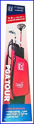 PGA TOUR G1 Junior Medium 5 Piece Golf Club Set (Right-Handed) Red NEW IN BOX