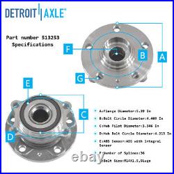 Pair (2) Front Wheel Hub and Bearings for Audi TT A3 Quattro VW Passat Jetta CC