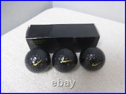 RARE 3 Pack Nike Black Bob Golf Balls Unused in Box for Tour Prototype