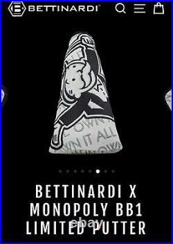 RARE BRAND NEW Bettinardi MONOPOLY Limited Putter COA & Headcover Box Included