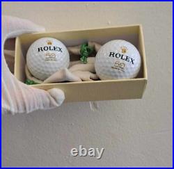 ROLEX Watch Golf Balls LOT OF 2 50th anniversary NEVER USED withbox