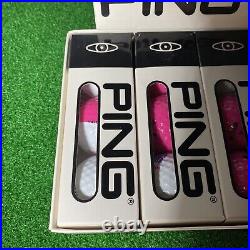 RaRe Ping Eye Pink/White American Cancer Society Golf Balls 12 (Dozen) In Box Sl