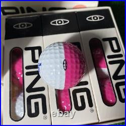 RaRe Ping Eye Pink/White American Cancer Society Golf Balls 12 (Dozen) In Box Sl