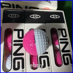 RaRe Ping Eye Pink/White American Cancer Society Golf Balls 12 (Dozen) In Box Sl