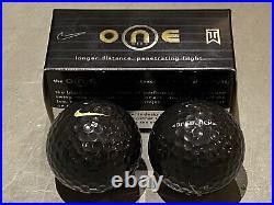 Rare Nike One TW BLACK Golf Balls 2 Ball Pack Tiger Woods Edition New In Box