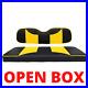 Replacement Golf Cart Rear Seat Cushions Black / Yellow OPEN BOX