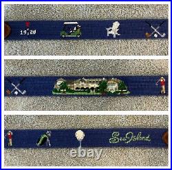 Sea Island Custom Golf Life Belt Smathers & Branson Size 38 Needlepoint Box NWOT