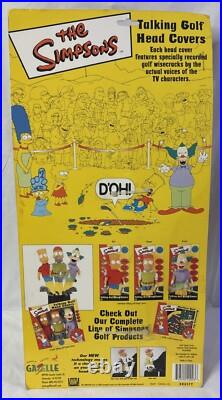 Simpsons 3 Talking Golf Club Head Covers Bart Homer Krusty Working Voice Box VTG
