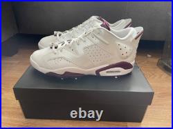 Size 11.5 Brand New Jordan Retro 6 G NRG M23 Golf Shoes New in Box Bordeaux